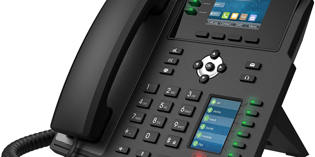 Fanvil X4U Gigabit SIP Enterprise Desktop Phone with Dual-Color LCD Di —  EveryDay Tech