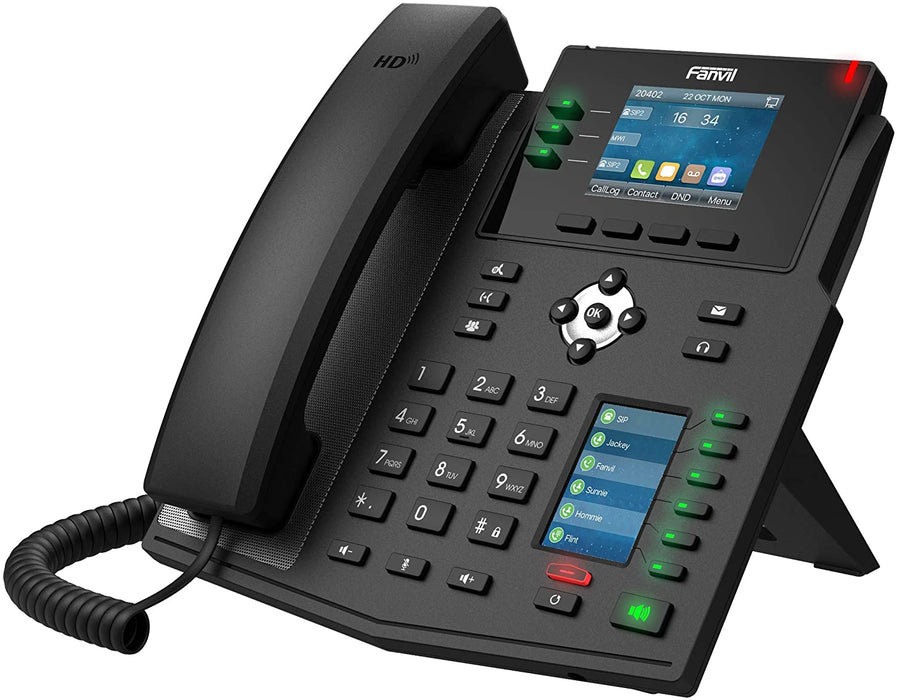 Fanvil X4U Gigabit SIP Enterprise Desktop Phone with Dual-Color LCD Di —  EveryDay Tech